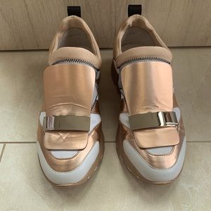 Sergio rossi rose gold sneakers size 37